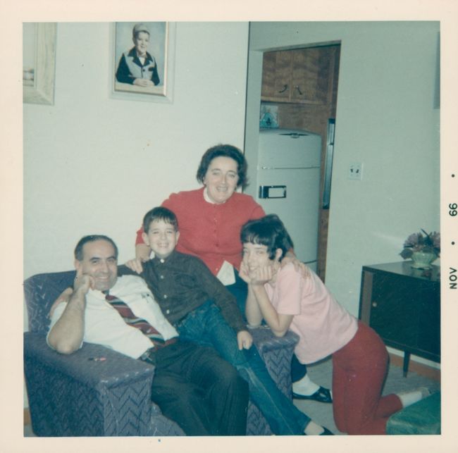 George, Lenny, Gittel, Helen, ca 1965 at 1686 Washington St.
