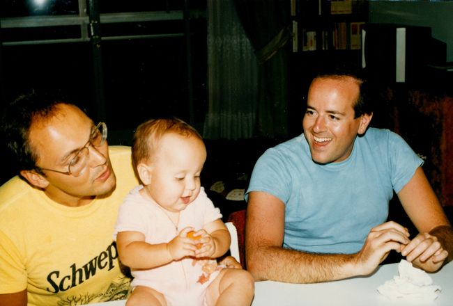 Paul, Jenny, Lenny in CCS apartment 1984
