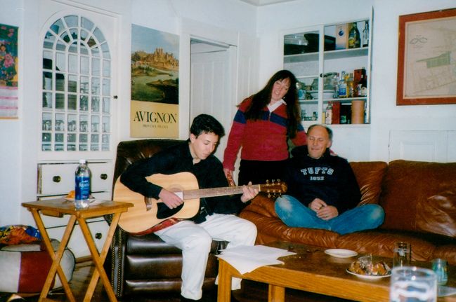 Tufts-era Peter trying out new guitar he just got for his birthday
