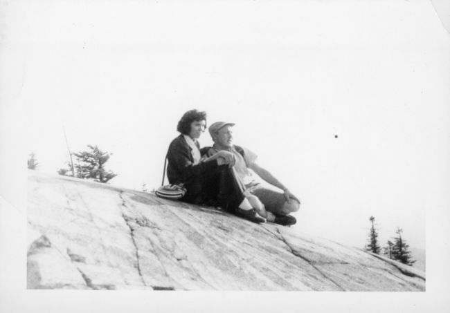 Lynne, Ake hiking at Bearbrook Park, NH ca 1952

