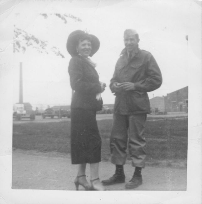 Greta Holman and Soldier "Junie" Arthur Holman, JR, Korean War era
