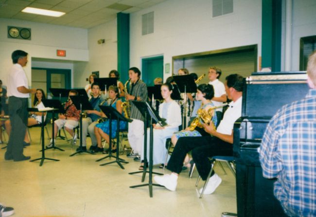 Peter in HS band
