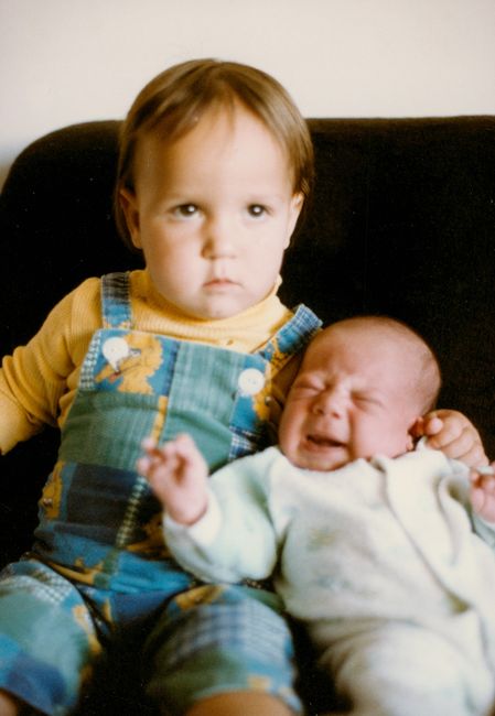 2 year old Jenny with her new brother in Caracas
