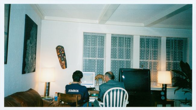 Peter and Paul working on CS Data Structures Homework from Tufts late into the night in 2004-5
