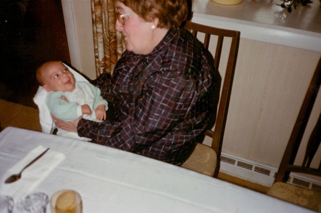 Gittel meeting her first grandson for the first time
