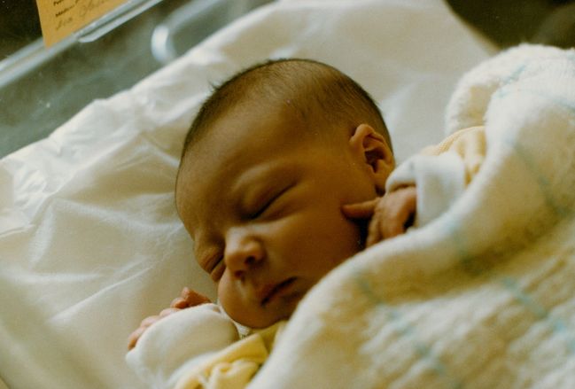 newborn Peter Ake Goransson in Clinica La Floresta, Caracas
