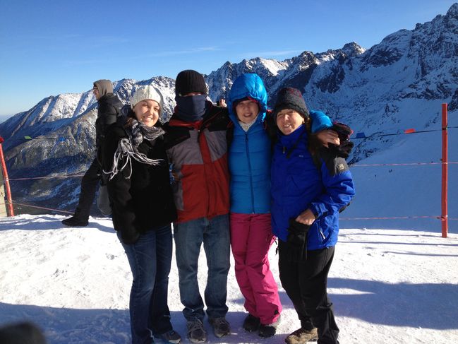 Top of long cable car ride to Slovakian border near Zakopane
